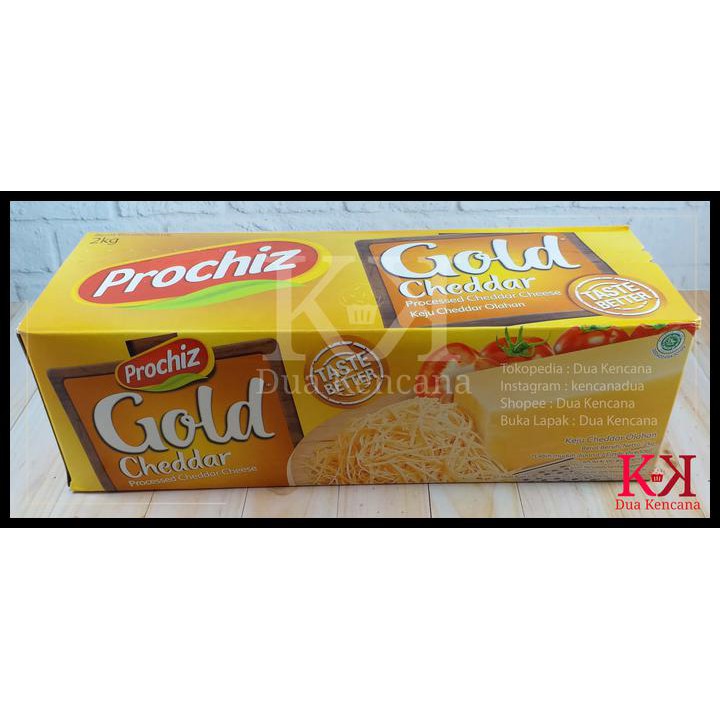 

Termurah Cheese Keju Prochiz Gold Cheddar 2 KG Block Processed Cheddar Cheese