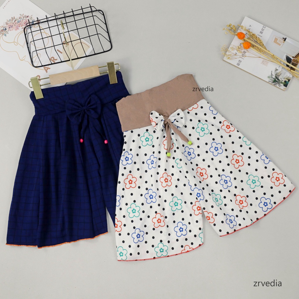 Rok Celana MOTIF Uk 6-7 Tahun / Celana Pendek Anak Perempuan Murah Model Celana Rok Grosir Adem