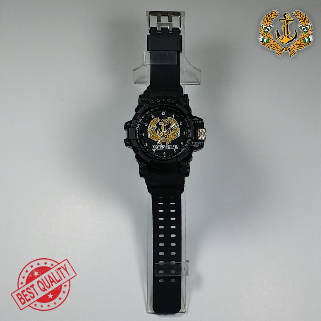 (BEST QUALITY) JAM TNI_AL {PENJAGA NKRI} FULL BLACK