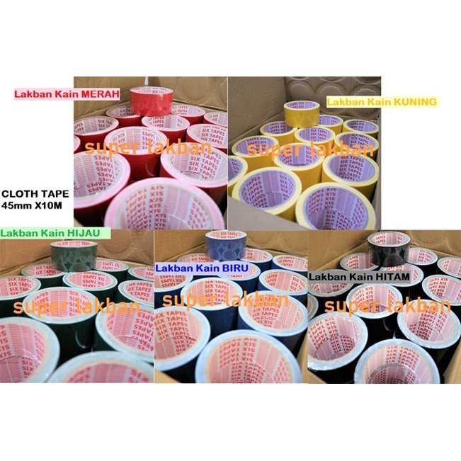 

Terbatas Lakban Kain Hitam 2 Inch X 10M Six Tape Cloth Tape 48Mm Warna Warni Sale!!!