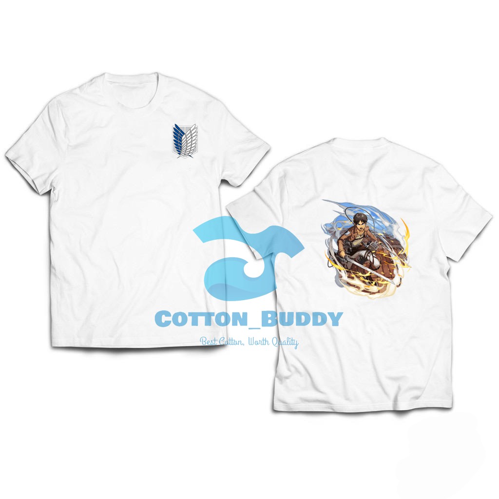 KAOS EREN JAEGER BAJU ANIME ATTACK ON TITAN AOT FULL COLOUR OTAKU