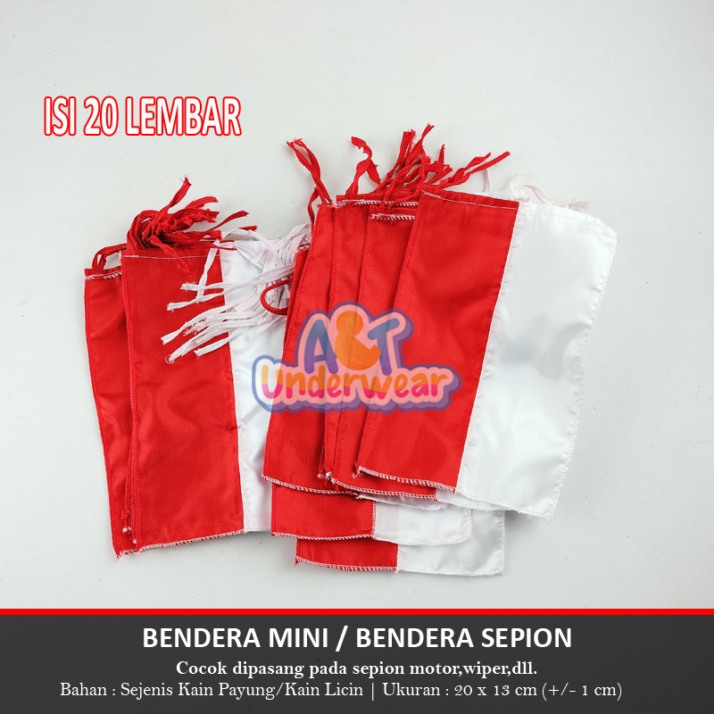 AT379- 20 pcs Bendera spion / 20 Lembar bendera Merah putih kecil / Bendera Unyil 20ocs