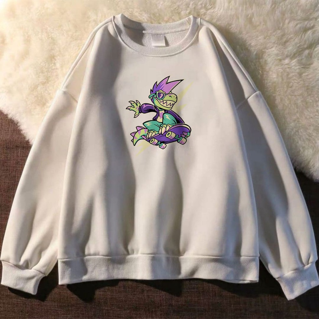 DRAGON SKATE SIZE M - XXL CREWNECK UNISEX - SWEATER TEBAL PREMIUM