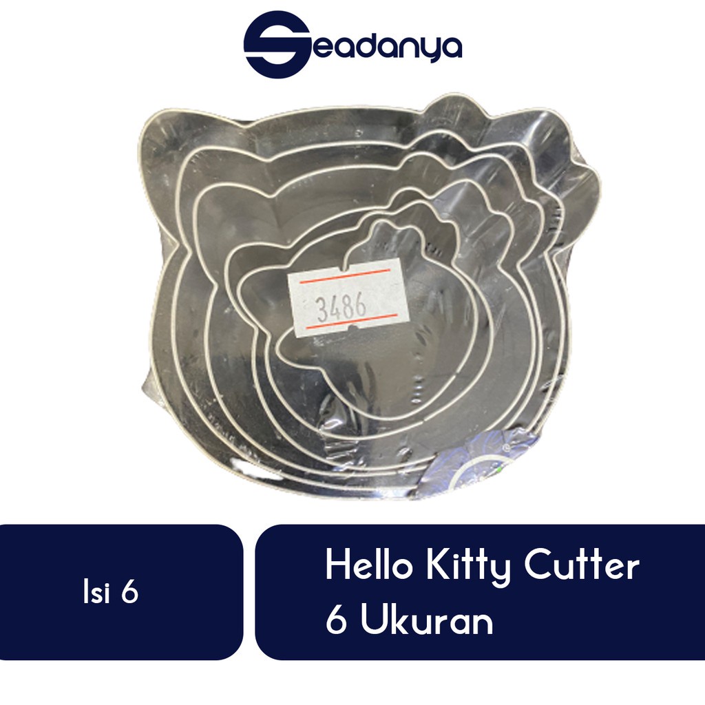

Hello Kitty Cookies Cutter 6 Ukuran Isi 6 - Alat Pemotong/Pencetak Kue/Cake/Brownies-Stainless Steel