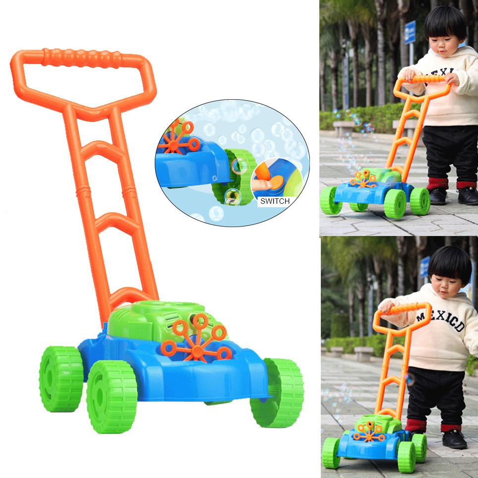 kids play lawn mower