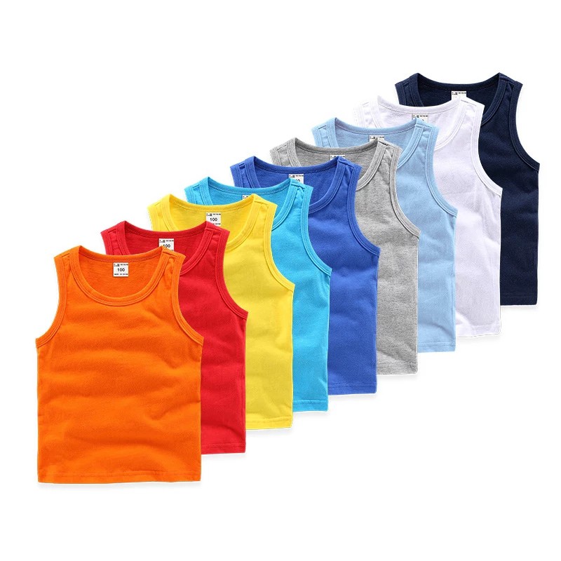 Kaos Singlet Polos Anak Usia 1-12 Tahun Unisex Bahan Cotton Combed