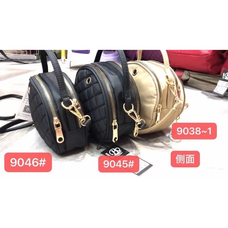 Tas Wanita Import Jinjing dan Selempang BOBO Mini BB9046 9046 Bordir Bahan Parasut Kualitas Super Hi