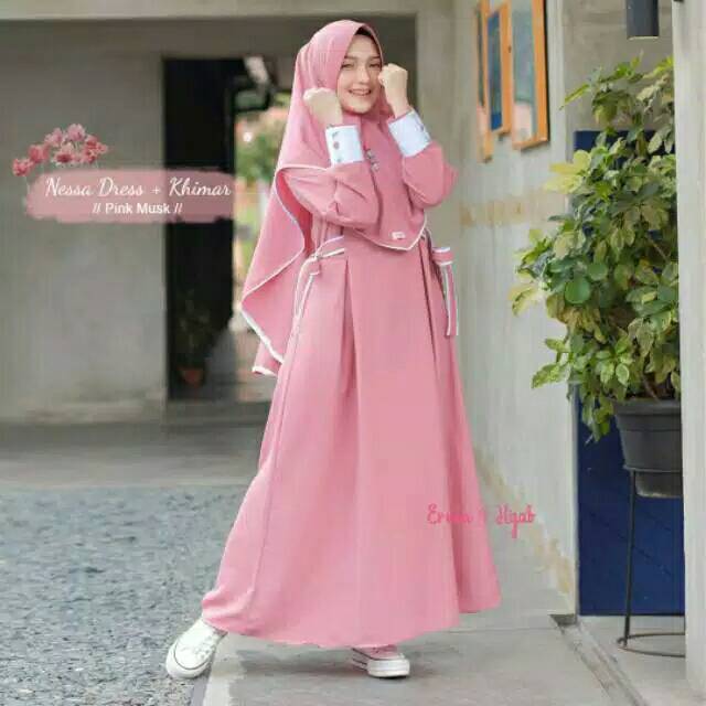 NESSA DRESS SET KHIMAR BEAUTY