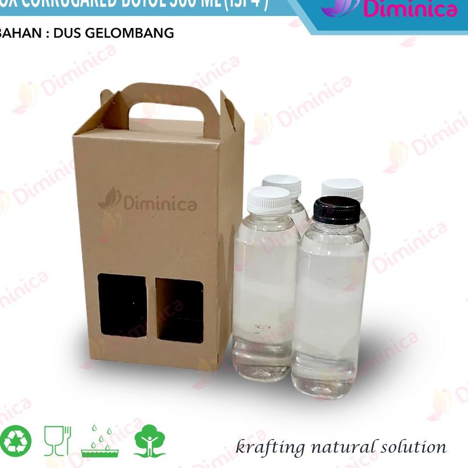 [DISCOUNT FCI62] Kardus Botol 500ml isi 4Botol/Kardus Botol Minuman/Kardu Hampers Botol Ready Stock