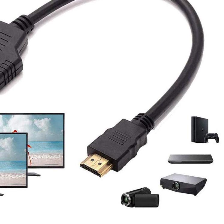 Kabel hdmi cabang 2 port - Hdmi splitter 1-2 cable - Hdmi male to 2 hdmi female