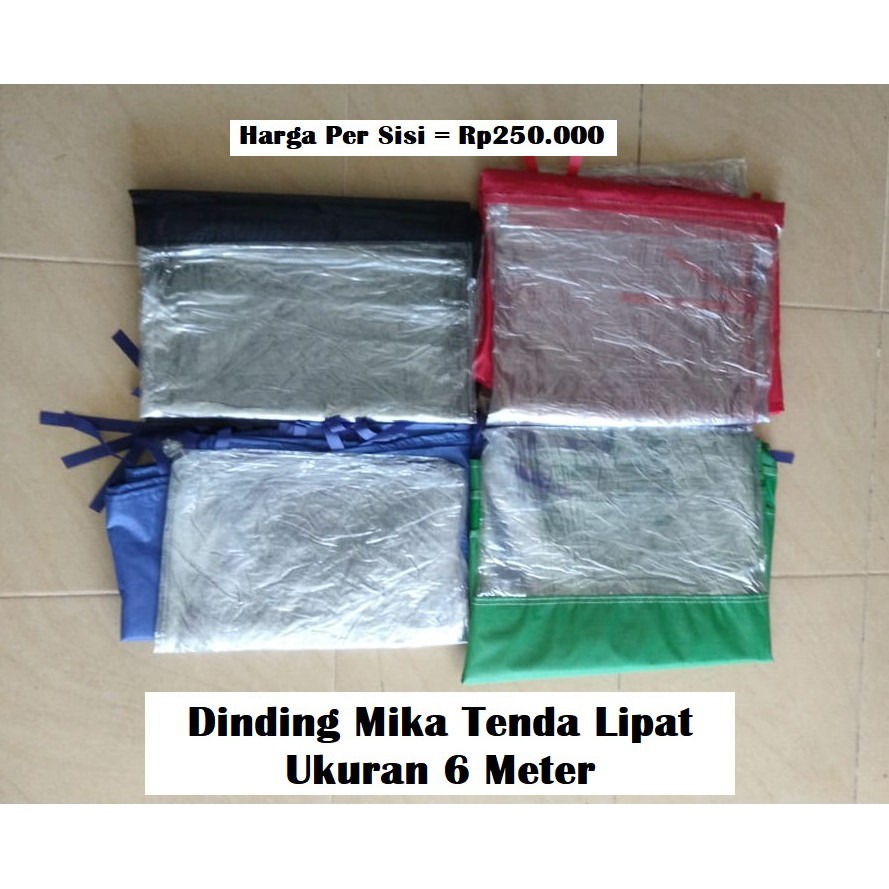 Dinding Mika Tenda Lipat Ukuran 6 Meter