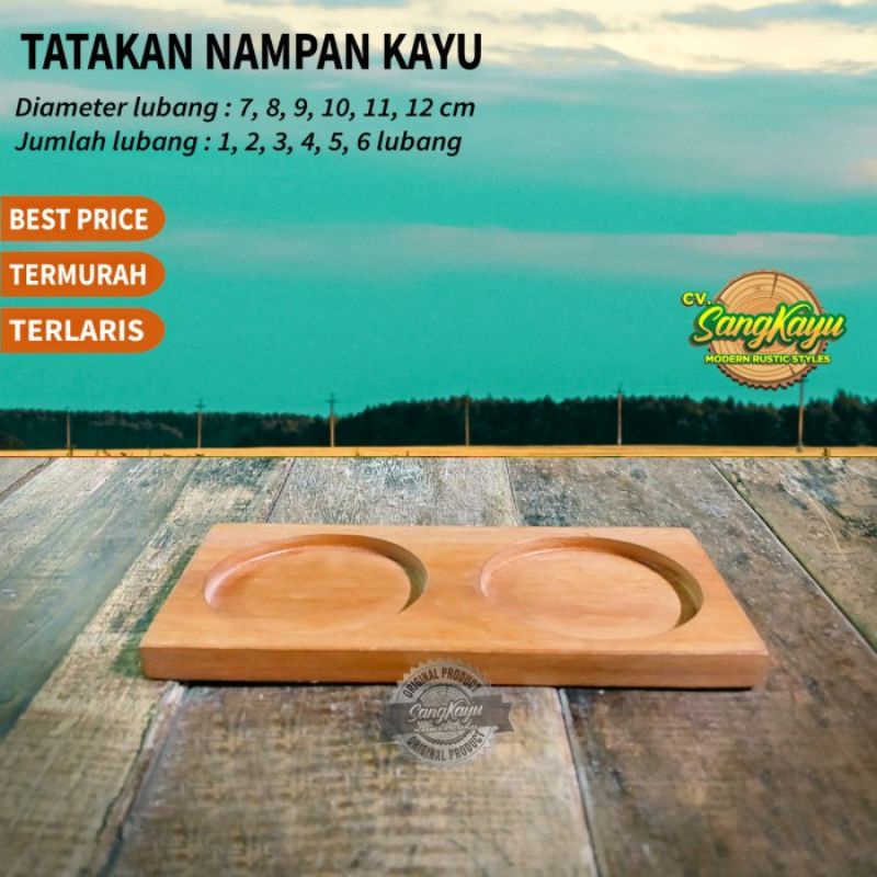 Tatakan nampan kayu tatakan kopi kafe tatakan mug cangkir gelas tray