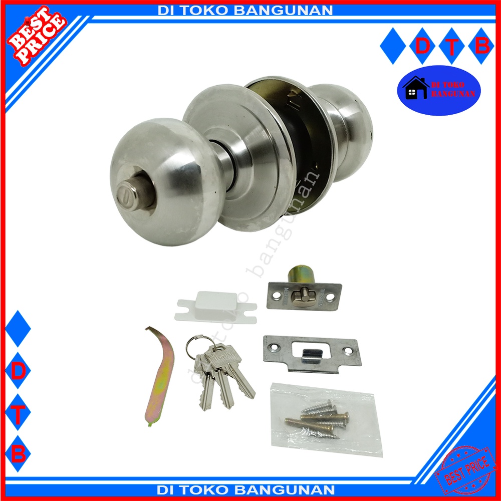 Kunci Bulat Stainless Steel Teshen Gagang Bulat Handle Bulat