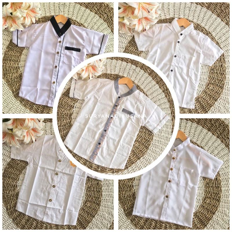 Safari Anak Bali | Baju Semi Safari Putih Anak ke Pura