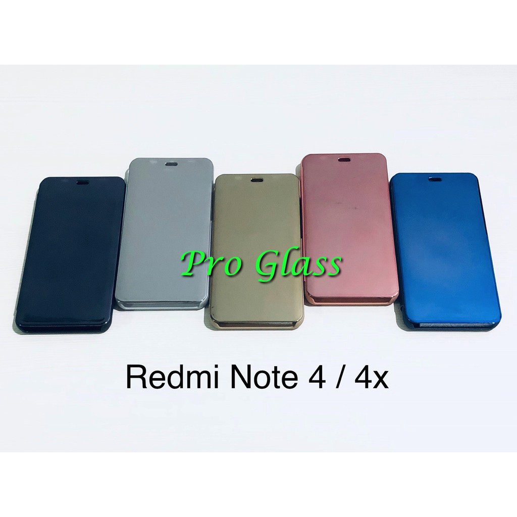 Xiaomi Redmi 5+ Clear View Mirror Standing Flip Cover Case Premium