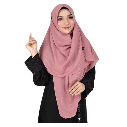 Hijab Segi Empat Diamond Crepe 130X130 CM / Hijab Segiempat Polos / Hijab Jumbo Syari MB