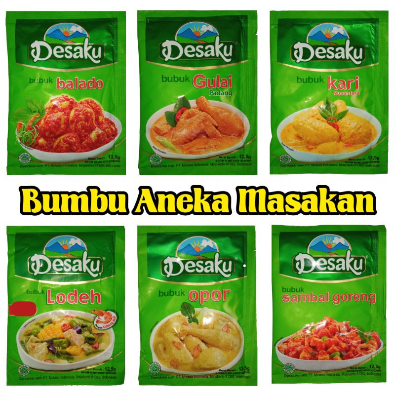 

DESAKU BUMBU ANEKA MASAKAN - Bubuk Balado, Gulai, Kari, Lodeh, Opor, Sambal Goreng - TemuPawon