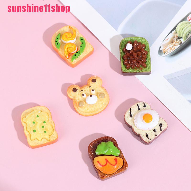 8pcs Miniatur Roti Panggang Skala 1: 12 Untuk Rumah Boneka