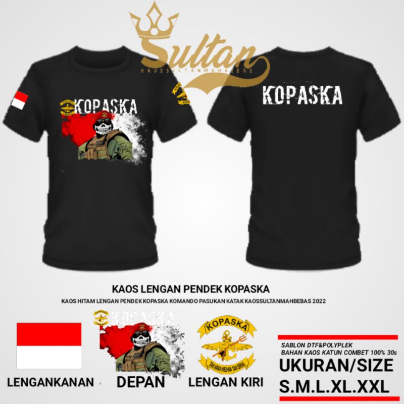 Jual Kaos Hitam Kopaska Baju Keren Kopaska Seragam Hitam Kopaska