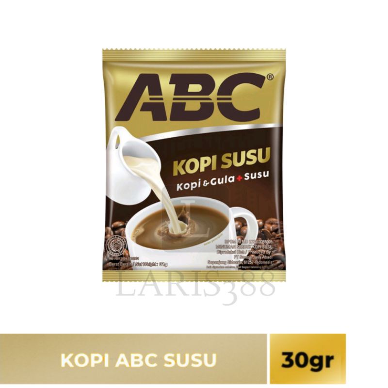 

Kopi ABC Susu 30gr Renceng isi 10