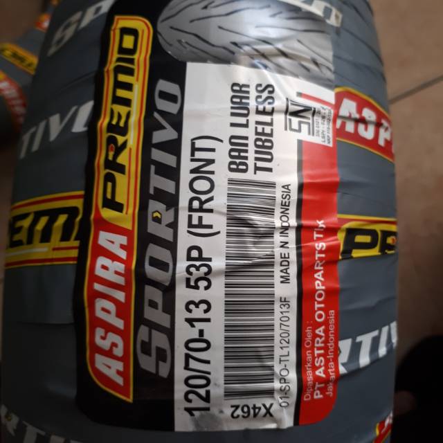 Aspira Premio Sportivo 120/70 - 13 F . Ban depan Yamaha NMax