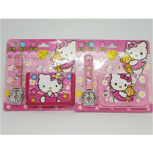 JAM Dompet HELLO KITTY /  Jam Tangan Anak Hello Kitty / Jam Hello Kitty JAM HK