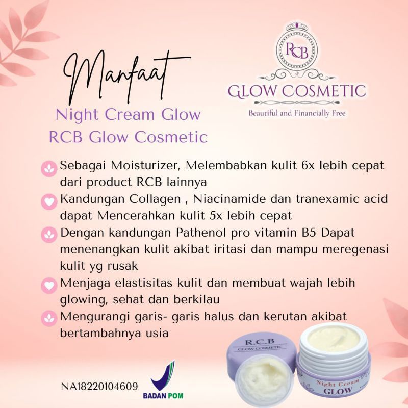 FREE GIFT - original BPOM NIGHT CREAM Rcb glow