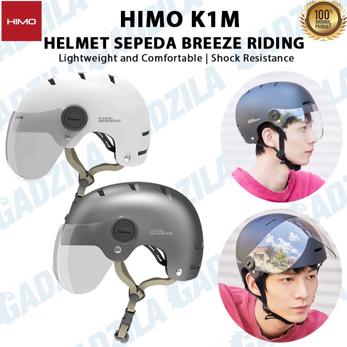 HELM SEPEDA HIMO K1M BICYCLE CYCLING HELMET + KACA PELINDUNG