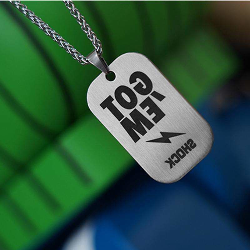 Kalung Rantai Dengan Liontin Gaya Hip Hop Militer Bahan Titanium Steel