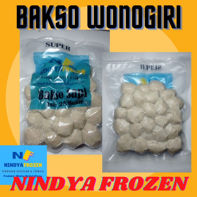 

Bakso Sapi SUPER asli Wonogiri 25 butir Nindya Frozen