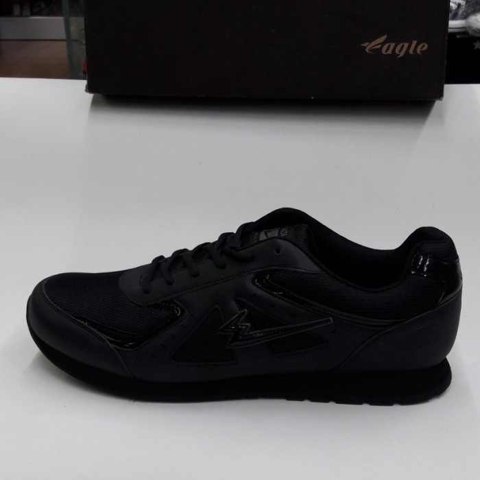 SEPATU OLAHRAGA JUMBO BIG SIZE SEPATU LARI PRIA EAGLE 44, 45,46,47,48 - Hitam, 42