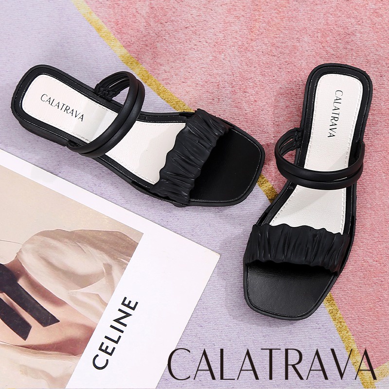 Sendal Wedges Wanita | Sandal Slop Jelly Karet Calatrava | Sendal Wanita 2 IN 1 Jelly Import l 713-CL5