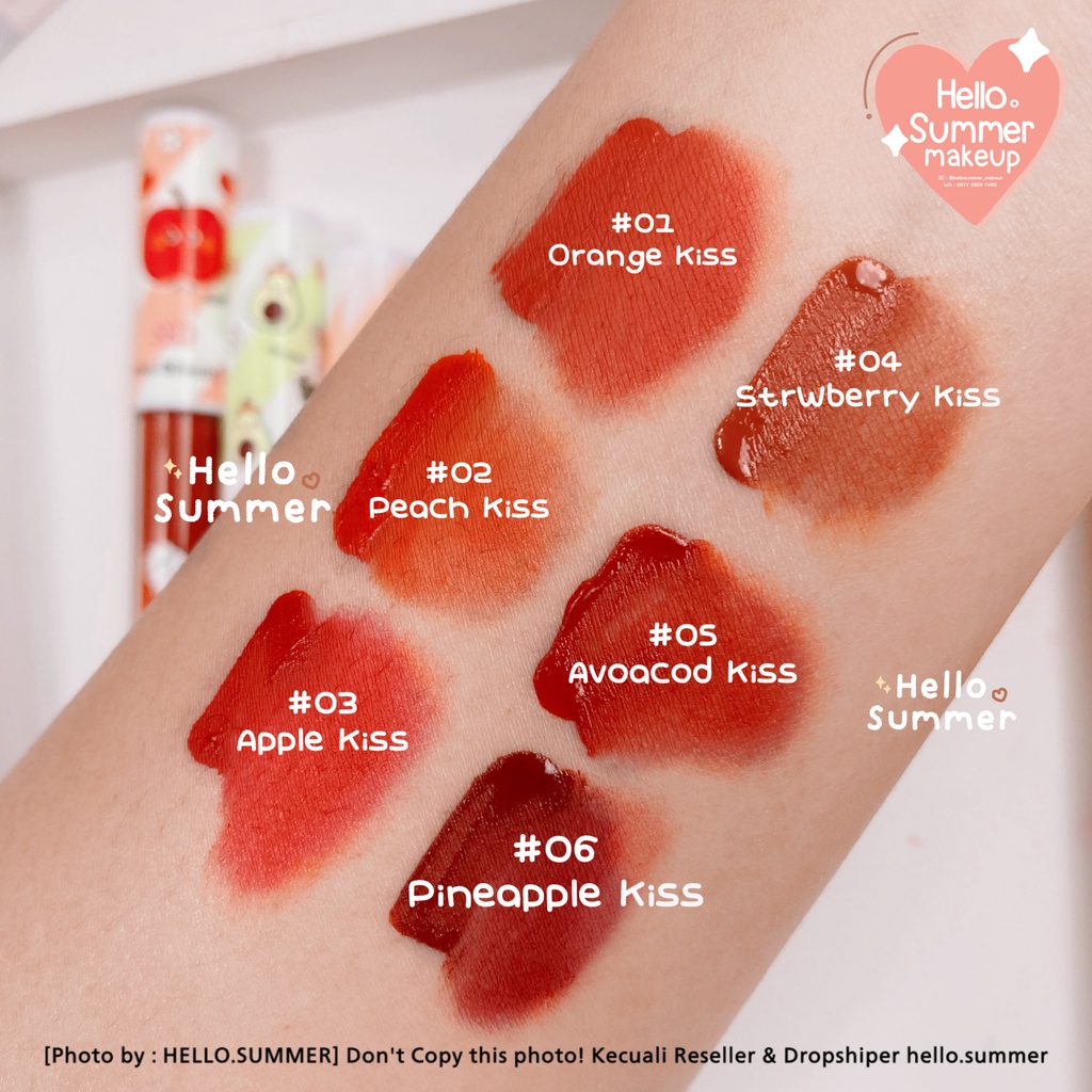 𝐌𝐀𝐓𝐓𝐄 𝐋𝐈𝐏𝐒𝐓𝐈𝐂𝐊 - Dreamy Fruit Series Longlasting Matte Lipstick Matte Lipgloss KBEAUTY