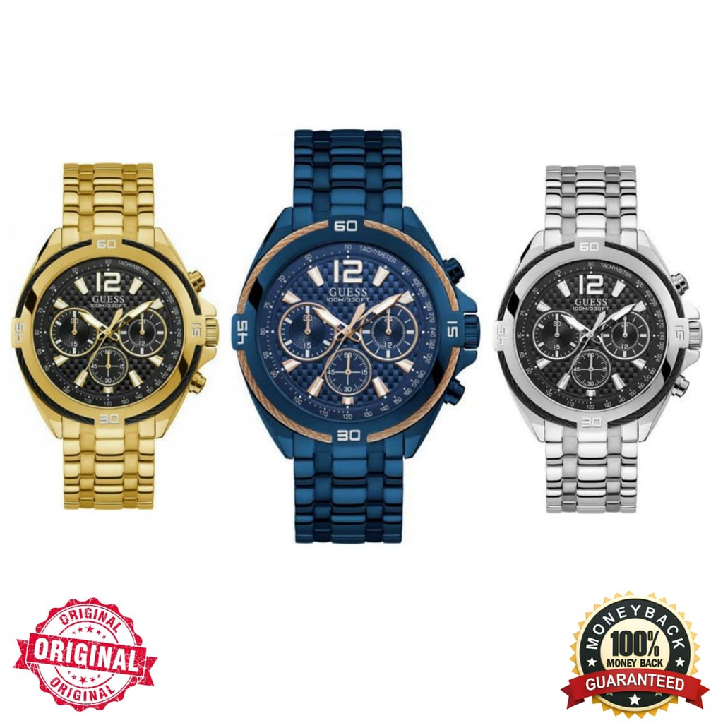 Guess W1258G1 W1258G2 W1258G3 Original Jam Tangan Pria All Stainless Steel