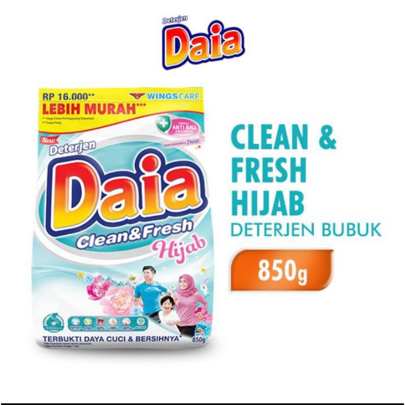 Deterjen Bubuk daia clean & fresh hijab