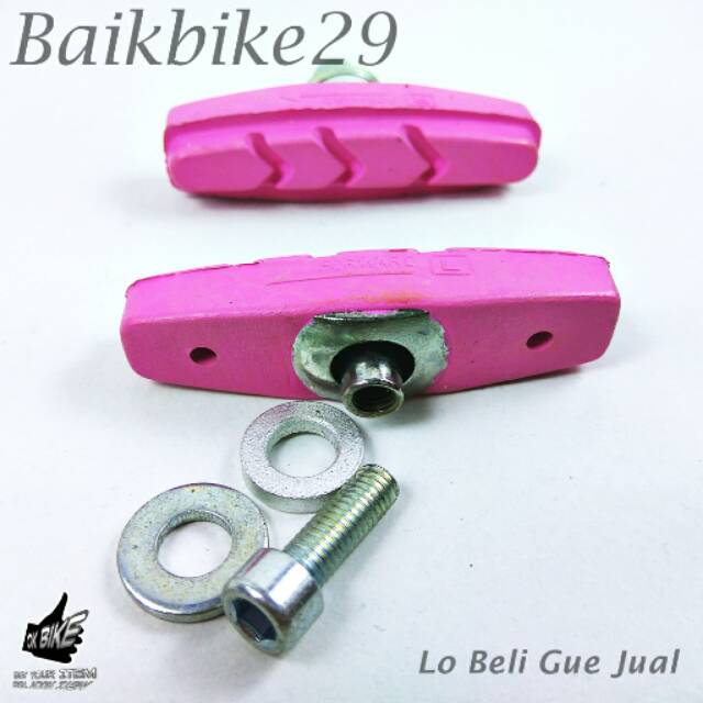 Brake Shoe Kampas Rem Sepeda Balap Pink Cute