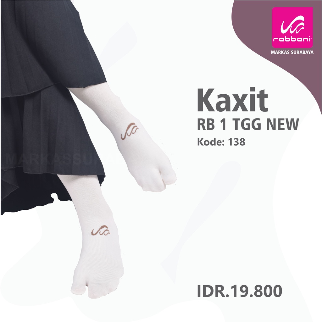 Kaos kaki tanggung jempol Rabbani-138 = Putih Tulang