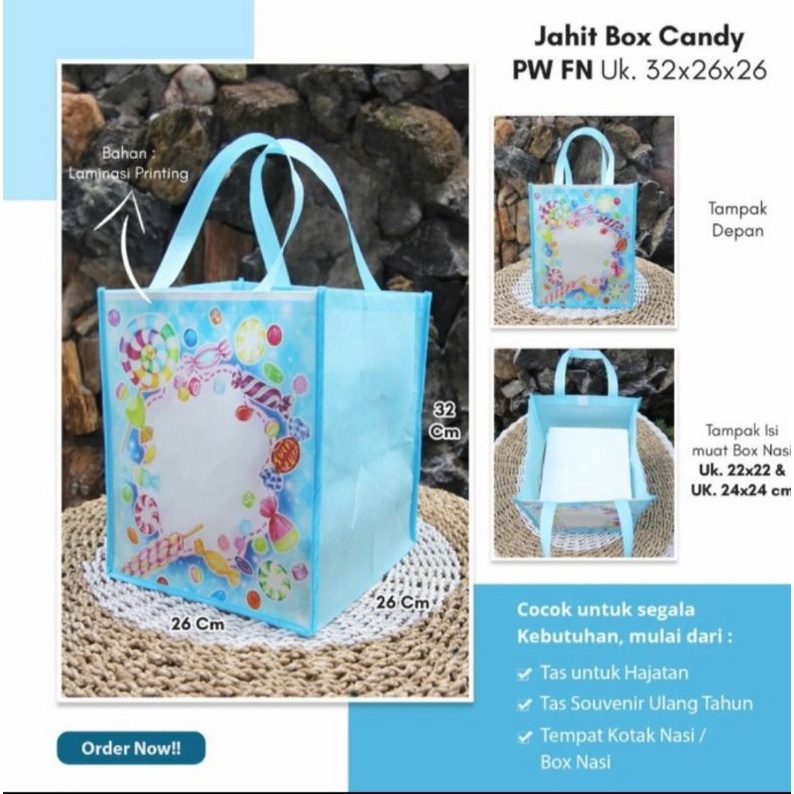 tas sukuran KOTAK NASI DUS 25X25/TAS BERKAT/GOODIEBAG MOTIF/TAS BERKAT MURAH/TAS HAJATAN /KOTAK NASI