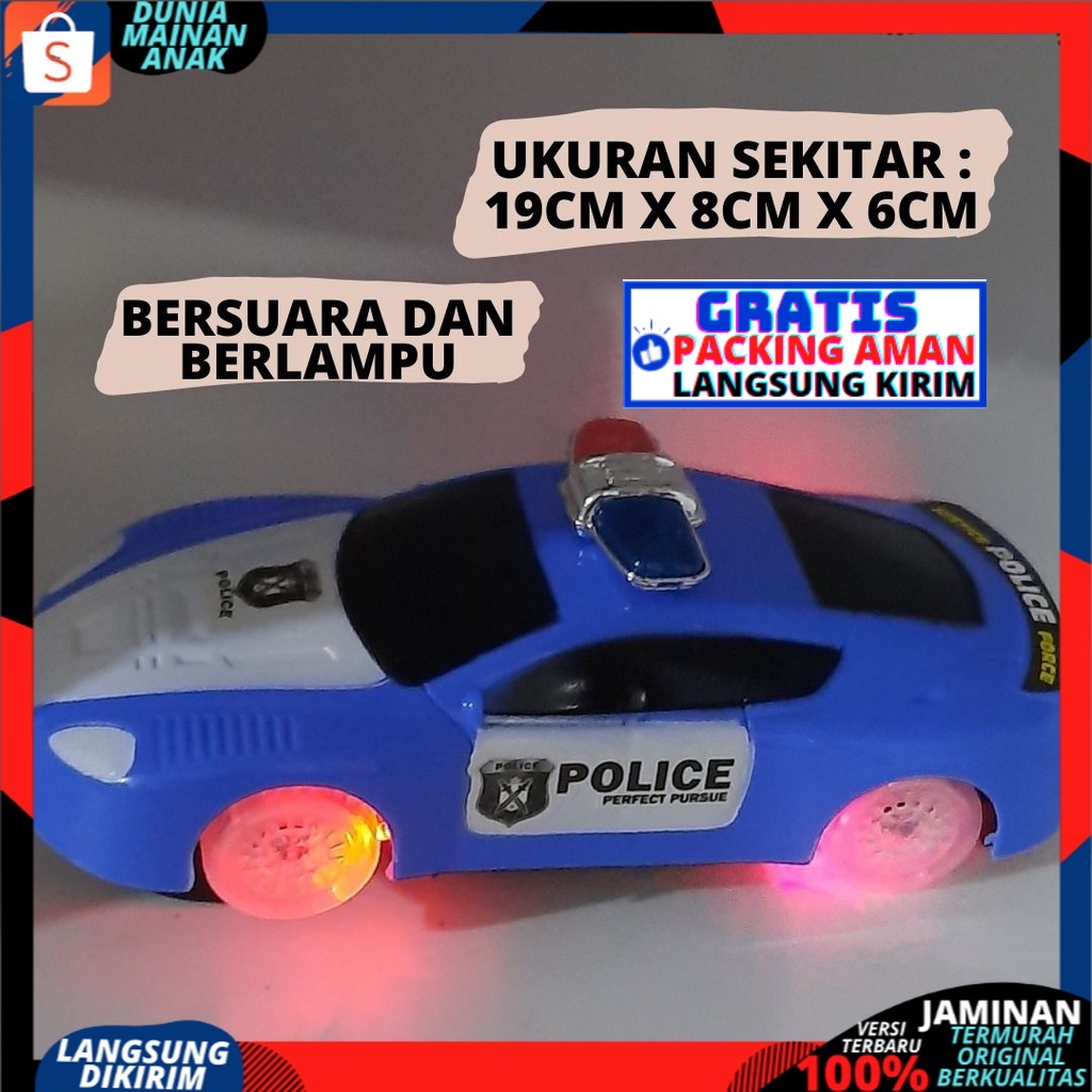 ( BISA COD ) PROMO Mainan Anak Mobil Polisi Baterai Super Police Car Ada Musik Dan Lampu / Mainan Anak Laki Laki SNI Murah