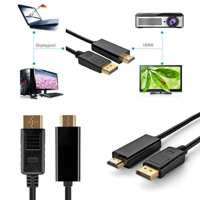 Kabel Display Port To HDTV 1.8M - Displayport Male To HDTV Male 1.8M