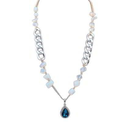 Best Seller Etsy Gemstone Decorated Waterdrop Shape Pendant Design Blue