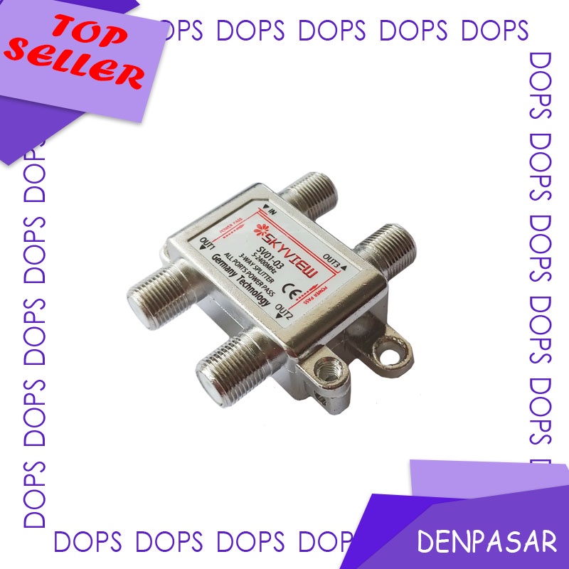 Terlaris Splitter 3 Way SV-03 Skyview Cabang Antena UHF Parabola DOPS