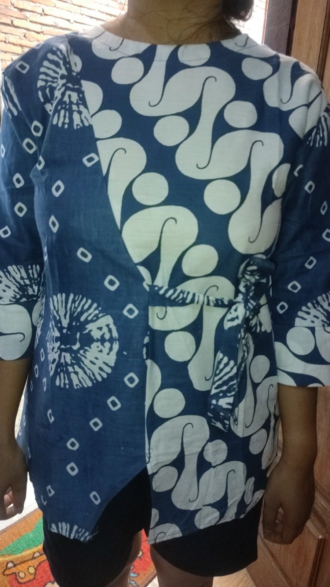 Tey-17 Batik Wanita Asj Sa Hrb026 Kenongo Kemeja Tosca Pendek