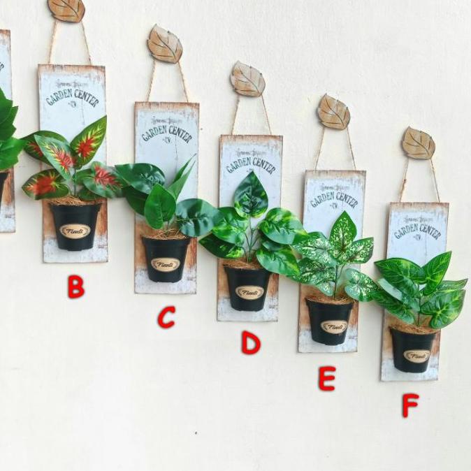 𝓜𝓤𝓡𝓐𝓗 Hiasan Dinding Tanaman Artificial Rak Pot 3d Vertical Garden Unik Plastik Gantung Tempel terba