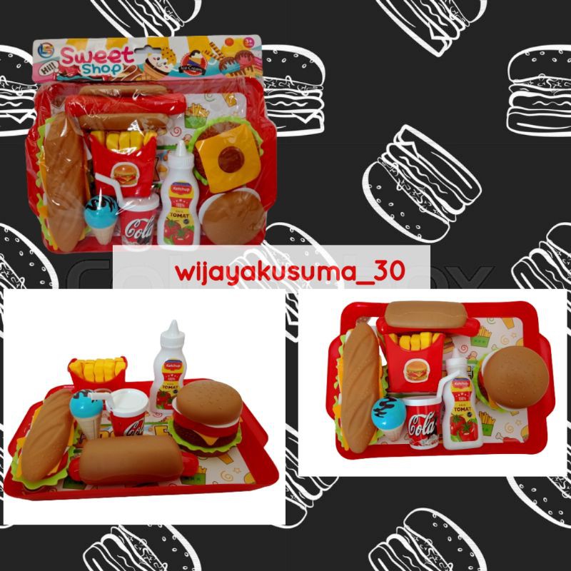 MAINAN ANAK BURGER/JUNK FOOD KANTONG LF 50