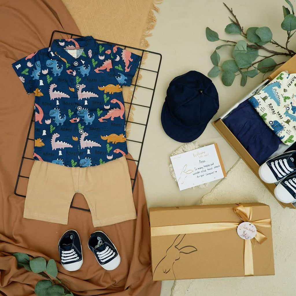 LIO036 Boys Baby Hampers 0-12 months/ Hampers bayi newborn/ Kado bayi/ baby boys gift set-Zell Navy