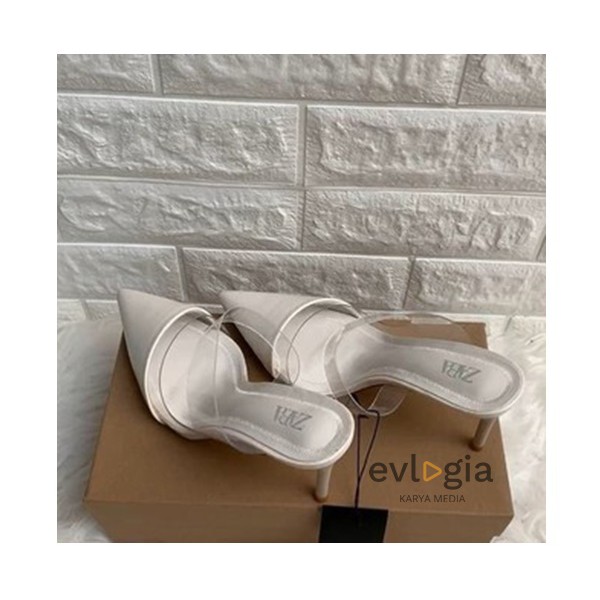 SALE SEPATU SHOES WANITA ZARA ZS009 VYNIL MULES ORI PREMIUM IMPORT