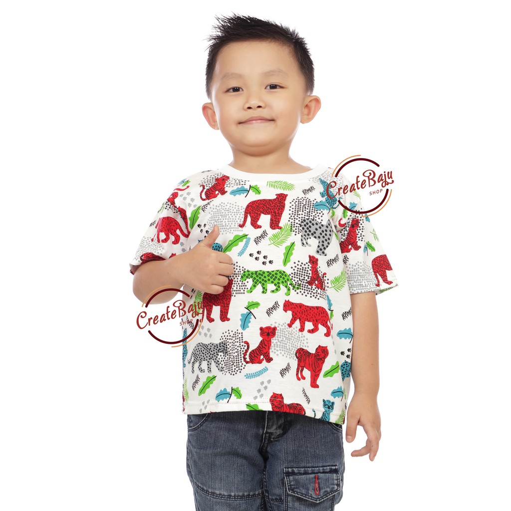 KAOS ANAK LAKI 1-7 TAHUN HIU BERUANG DINO BUAYA BAJU ATASAN ANAK LAKI FASHION TERMURAH BAHAN KATUN PART 2