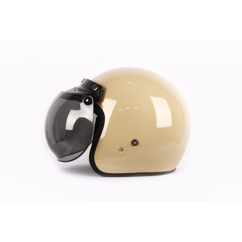 Helm bogo dewasa murah terlaris cappucino met silver met