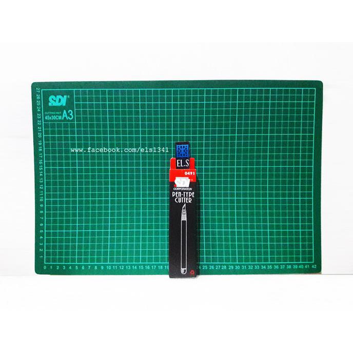 

JUAL!JUAL!JUAL! Paket SDI Cutting Mat A3 + Pen Cutter